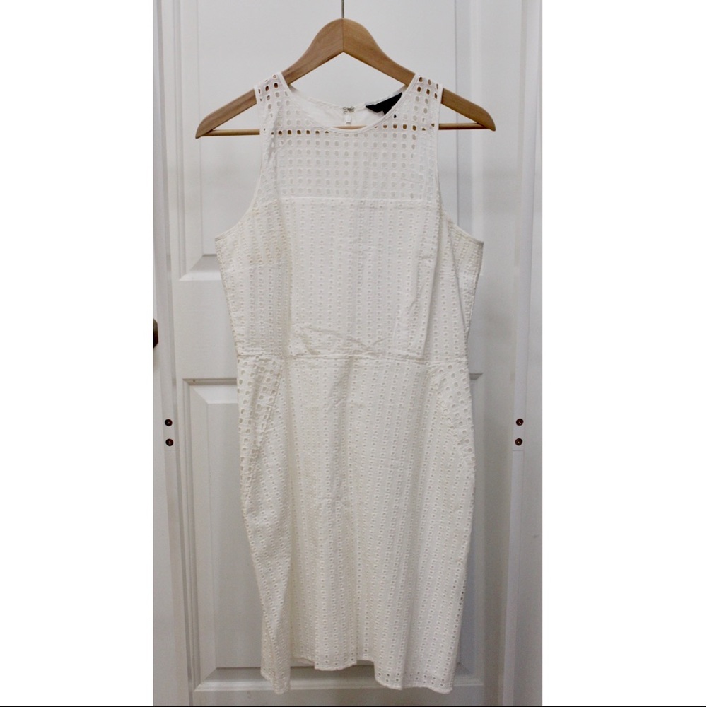 Banana Republic white sleeveless dress